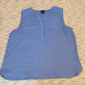 Ann Taylor Sleeveless Slate Blue Tank Top